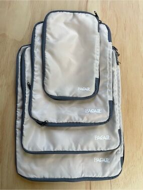 Bagail Beige Travel Compression Packing Cubes Set - 4-Piece Garment Organizers